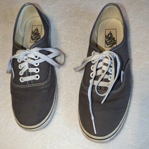Gray Canvas Vans Mens size 7, Women's size 8.5